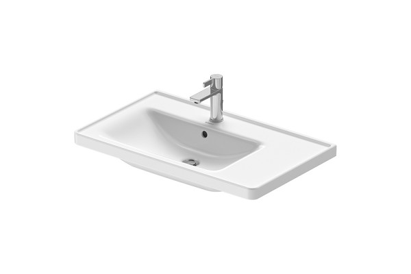 Duravit D-Neo Раковина накладная 800х480  мм ассим с переливом с 1 отв. под смеситель  с WonderGliss цвет: белый 23698000001