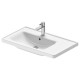 Duravit D-Neo Раковина накладная 800х480  мм ассим с переливом с 1 отв. под смеситель  с WonderGliss цвет: белый 23698000001