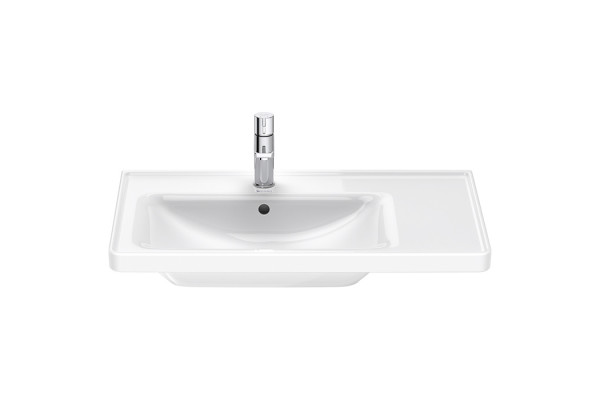 Duravit D-Neo Раковина накладная 800х480  мм ассим с переливом с 1 отв. под смеситель  с WonderGliss цвет: белый 23698000001