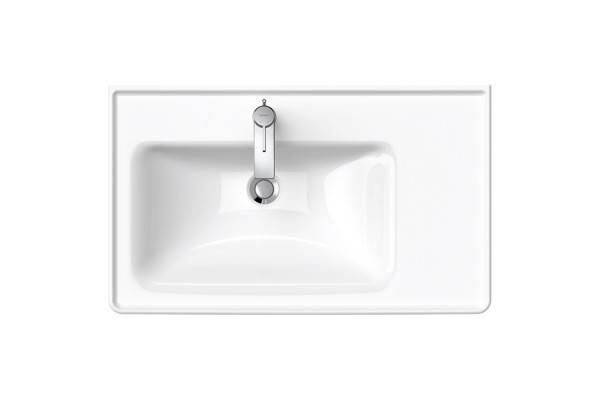 Duravit D-Neo Раковина накладная 800х480  мм ассим с переливом с 1 отв. под смеситель  с WonderGliss цвет: белый 23698000001