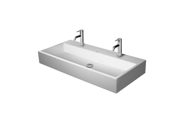 Duravit Vero Air Раковина 100cm  без перелива с площадкой  c 2 отв. под смеситель Цвет белый 2350100043