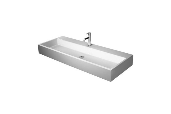 Duravit Vero Air Раковина 120 cm  без перелива с площадкой с 3 отв. под смеситель Цвет белый 2350120044