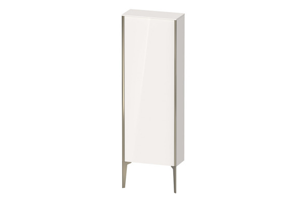 Duravit XViu Шкаф подвесной 1330x500x240мм с 1 дверью 3 стеклянными полками (петли слева) цвет: белый глянцевый/champagne matt XV1316LB122