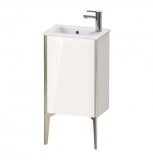 Duravit XViu Тумба подвесная 594x410x290мм для раковины #072343 1 дверь (петли справа) цвет: белый глянцевый/champagne matt