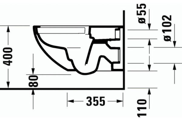 Унитаз подвесной Duravit Architec 45720900A1 белый, овальный, 36.5x57.5 см