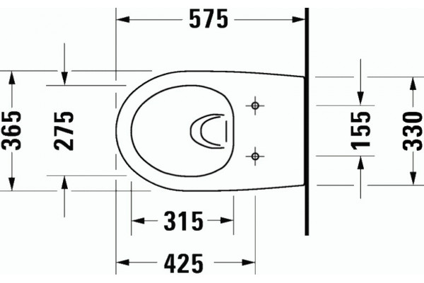 Унитаз подвесной Duravit Architec 45720900A1 белый, овальный, 36.5x57.5 см