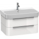 Тумба для комплекта Duravit Happy D.2 H2636502222 подвесная, белая глянцевая, с ящиками, с доводчиками