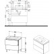 Тумба с раковиной Duravit L-Cube 80, напольная, глянцевая белая, с ящиками, с доводчиками