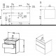 Тумба с раковиной Duravit DuraStyle 80, подвесная, белая глянцевая, с ящиками, с доводчиками