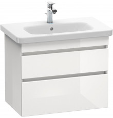Тумба с раковиной Duravit DuraStyle 80, подвесная, белая глянцевая, с ящиками, с доводчиками
