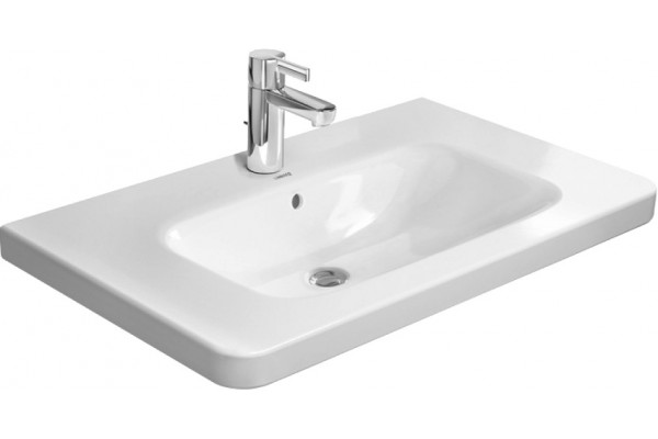Тумба с раковиной Duravit DuraStyle 80, подвесная, белая глянцевая, с ящиками, с доводчиками