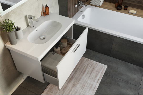 Мебель для ванной Duravit D-code белая матовая подвесная, с ящиками