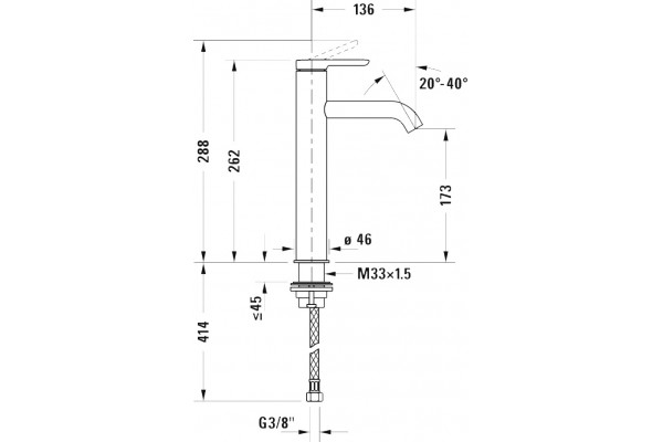 Смеситель Duravit C.1 C11030002010 для раковины однорычажный, хром