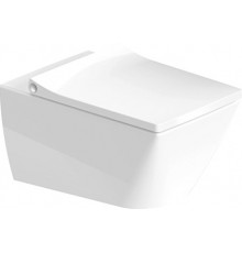 Унитаз подвесной Duravit Viu 2511090000 безободковый белый, прямоугольный, 37x57 см