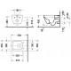 Унитаз подвесной Duravit Happy D.2 2222098900 rimless черный, прямоугольный, 36.5x54 см
