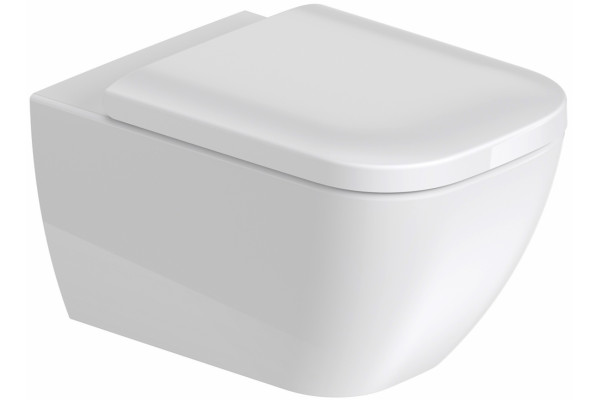 Унитаз подвесной Duravit Happy D.2 2222090000 rimless белый, прямоугольный, 36.5x54 см