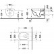 Унитаз подвесной Duravit Happy D.2 2222090000 rimless белый, прямоугольный, 36.5x54 см