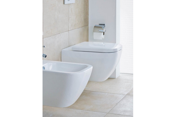 Унитаз подвесной Duravit Happy D.2 2222090000 rimless белый, прямоугольный, 36.5x54 см