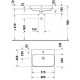 Раковина Duravit Happy D.2 Plus 2360601300 60 см прямоугольная, цвет черный
