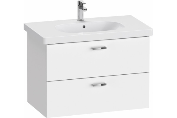 Тумба с раковиной Duravit XBase 80 белая, подвесная, с ящиками