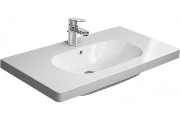Тумба с раковиной Duravit XBase 80 белая, подвесная, с ящиками