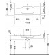 Тумба с раковиной Duravit XBase 100 графит, подвесная, с ящиками