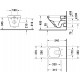 Унитаз подвесной Duravit DuraStyle 2551090000 rimless белый, прямоугольный, 37x54 см
