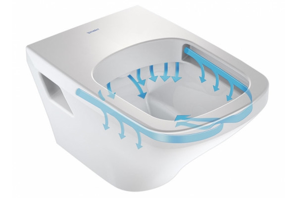 Унитаз подвесной Duravit DuraStyle безободковый белый, прямоугольный, 37x54 см