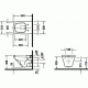 Унитаз подвесной Duravit DuraStyle безободковый белый, прямоугольный, 37x54 см