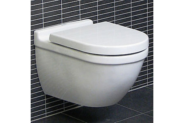 Унитаз подвесной Duravit Starck 3  белый, овальный, антивсплеск, 36.5x54 см