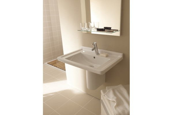 Раковина подвесная Duravit Starck 3 55 см цвет белый, прямоугольная