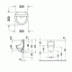 Писсуар подвесной Duravit Starck 3 с внутренним подводом воды, белый, 35x35x57.5 см