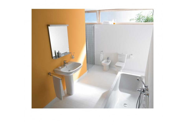 Унитаз напольный Duravit D-Code  белый, овальный, антивсплеск, 35.5x65 см