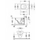 Унитаз подвесной Duravit D-Code  белый, овальный, антивсплеск, 35.5x54.5 см