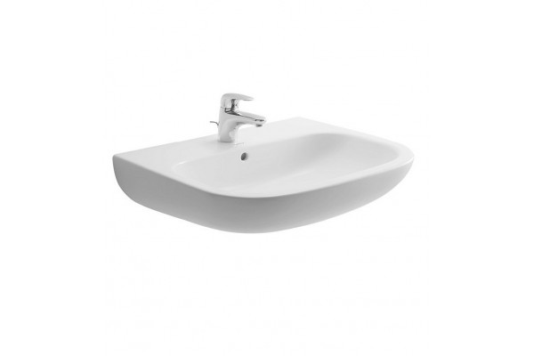 Раковина подвесная Duravit D-Code 60 см цвет белый, полукруглая, с переливом