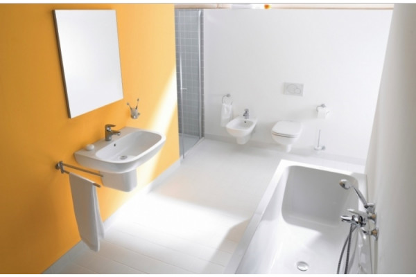Раковина подвесная Duravit D-Code 60 см цвет белый, полукруглая, с переливом