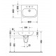 Раковина подвесная Duravit D-Code 60 см цвет белый, полукруглая, с переливом