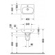 Раковина подвесная Duravit D-Code 45 см цвет белый, полукруглая, с переливом