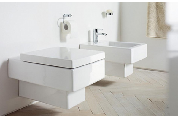Унитаз подвесной Duravit Vero белый, прямоугольный, антивсплеск, 37x54.5 см