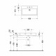 Раковина накладная Duravit Vero 80 см цвет белый, на столешницу, прямоугольная