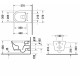 Унитаз подвесной Duravit ME by Starck без смывного обода с крепежем Durafix, белый, овальный, 37x57 см
