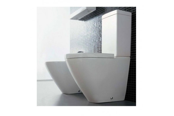 Унитаз наполный ME by Starck Duravit белый, овальный, антивсплеск, 36x65 см