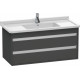 Тумба для комплекта Duravit Ketho 100 графит матовый подвесная, с ящиками