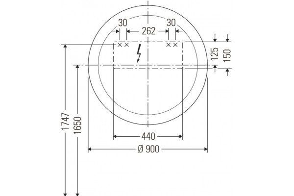 Зеркало Duravit Happy D.2 Plus HP7481G0000 округлое, с подсветкой