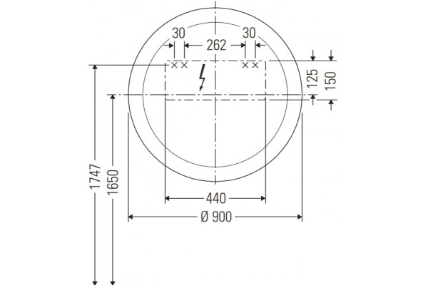 Зеркало Duravit Happy D.2 Plus HP7486G0000 округлое, с подсветкой