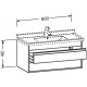 Мебель для ванной Duravit Ketho 80 графит матовый подвесная, с ящиками
