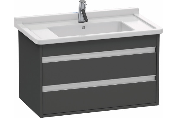 Мебель для ванной Duravit Ketho 80 графит матовый подвесная, с ящиками