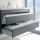 Тумба с раковиной Duravit Ketho 80 графит матовый, подвесная, с ящиками