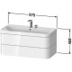 Тумба с раковиной Duravit Happy D.2 Plus 100 белая, подвесная, с ящиками