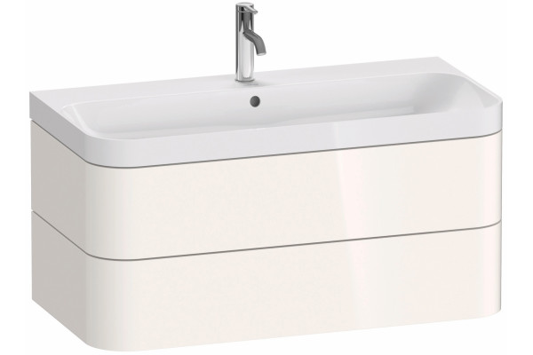 Тумба с раковиной Duravit Happy D.2 Plus 100 белая, подвесная, с ящиками